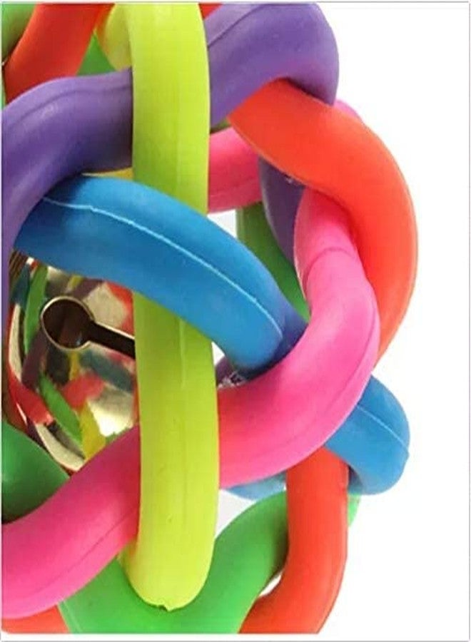 Pups&Pets Ring Bell Ball Toy, for Cats & Dogs Small Ring Multicolor Ball Inside Bell - Small - Image 5